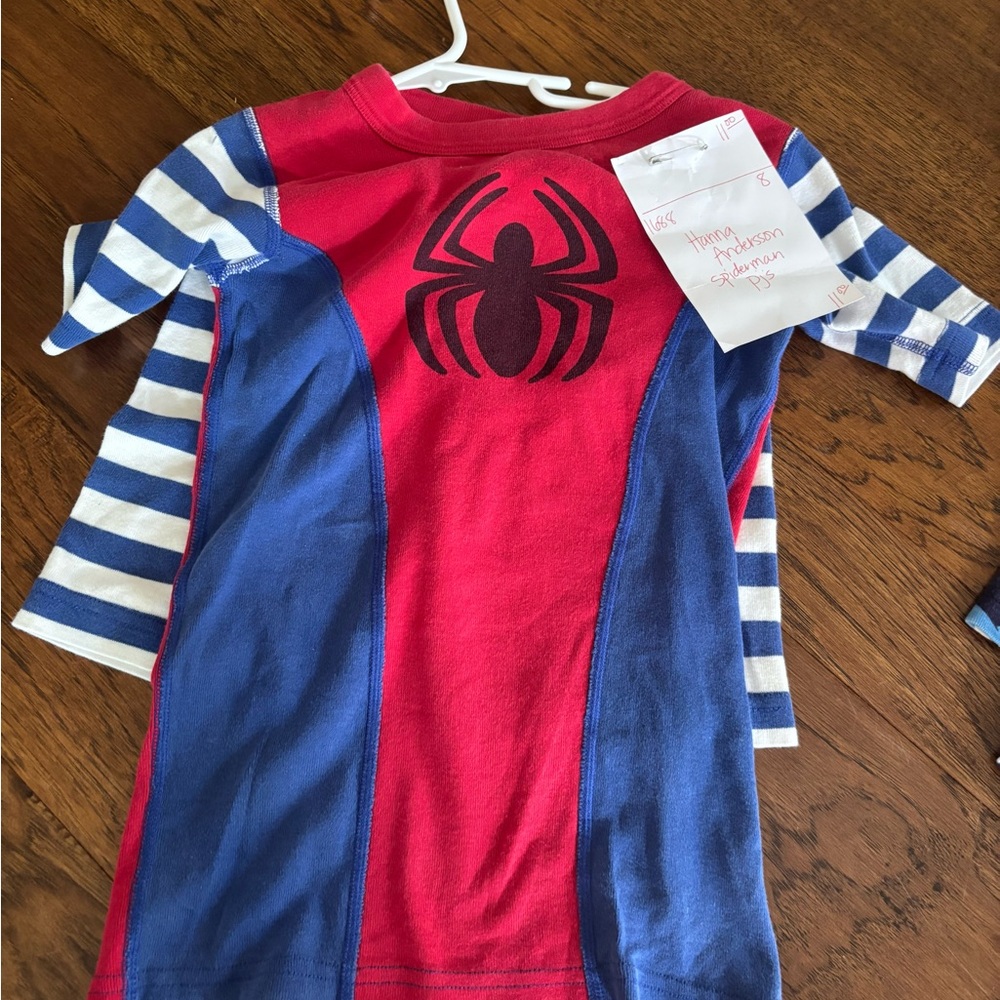 Spider-Man Hanna Andersson Red and Blue Kids organic pjs